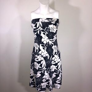 Foxy Floral Print Tube Beach Dress